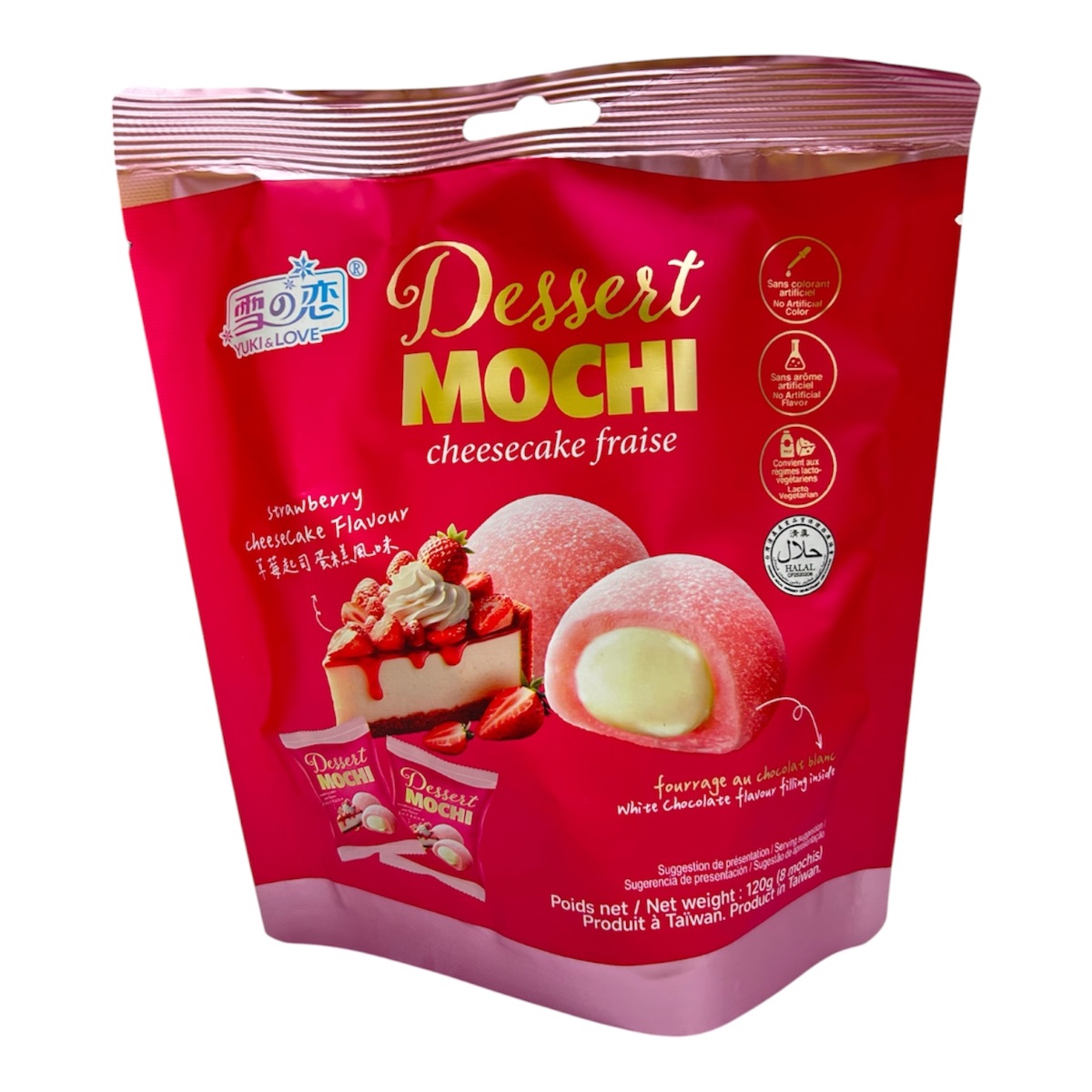 Yuki & Love Dessert Mochi Strawberry Cheesecake 120g